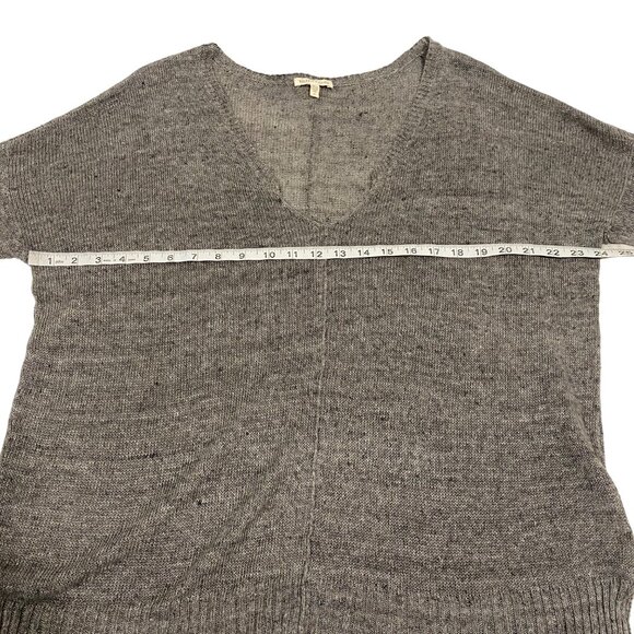 Eileen Fisher 100% Linen Gray V-Neck Sweater Size M - Picture 8 of 9